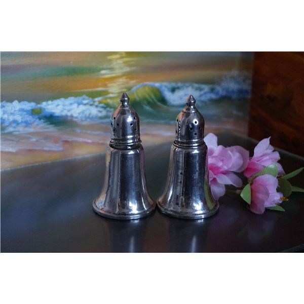 Vintage silver salt and pepper shakers