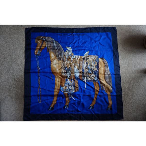 Hermes silk scarf made in France, Mon Petit Cheval Mexicain