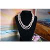 Image 1 : Vintage 3 string freshwater pearls necklace