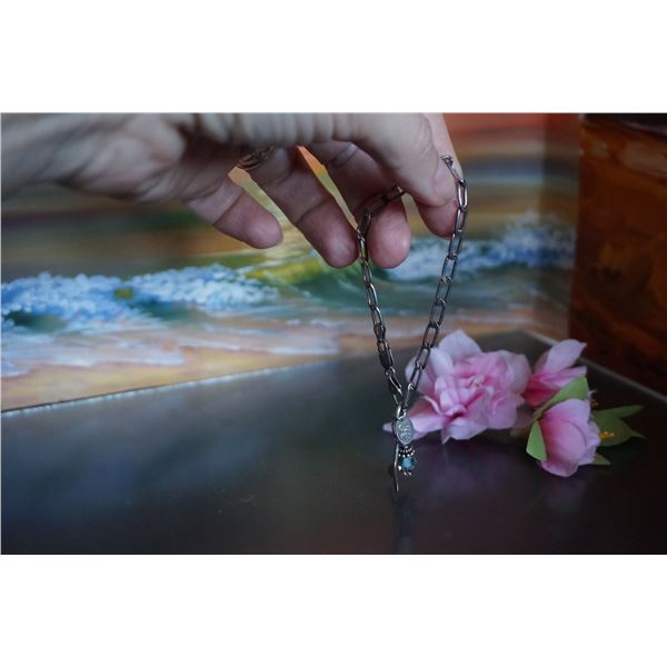 Vintage Silver bracelet with 3 pendants