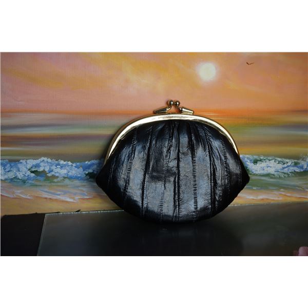 Vintage genuine eel skin wallet, made in Korea