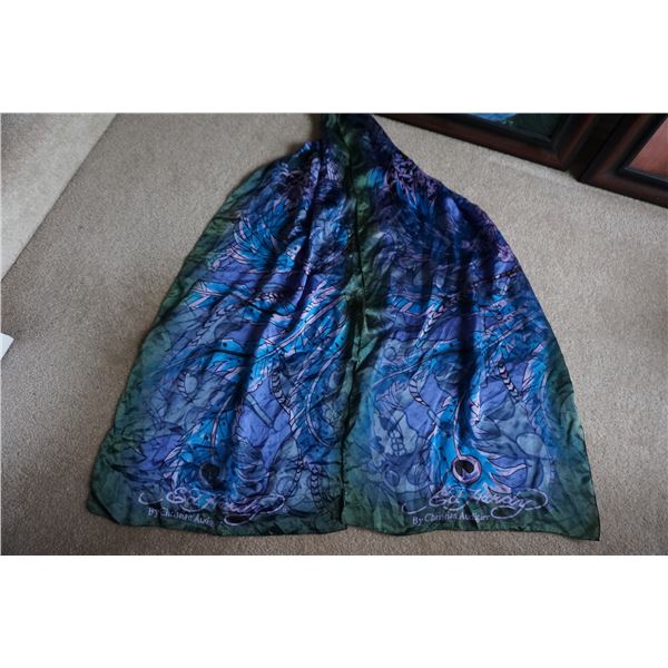 Vintage silk Ed Hardy scarf by Christian Audigier