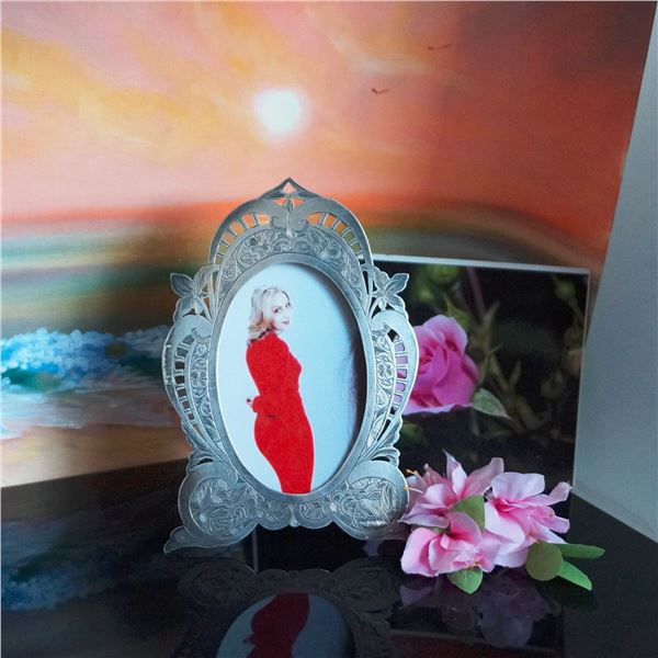 Rare Antique Russian silver, Antique Russian 84 Silver Engraved Photo frame, silver Picture Frame