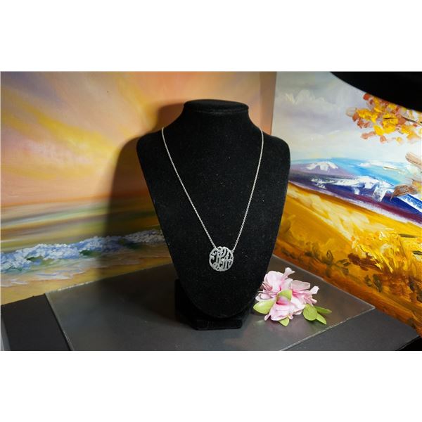 Vintage silver necklace 18 inch long