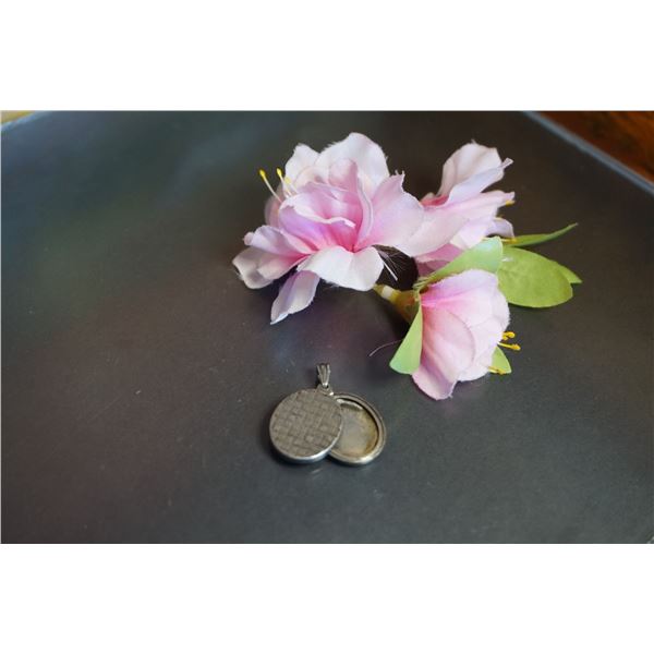 Victorian Silver slide picture pendant