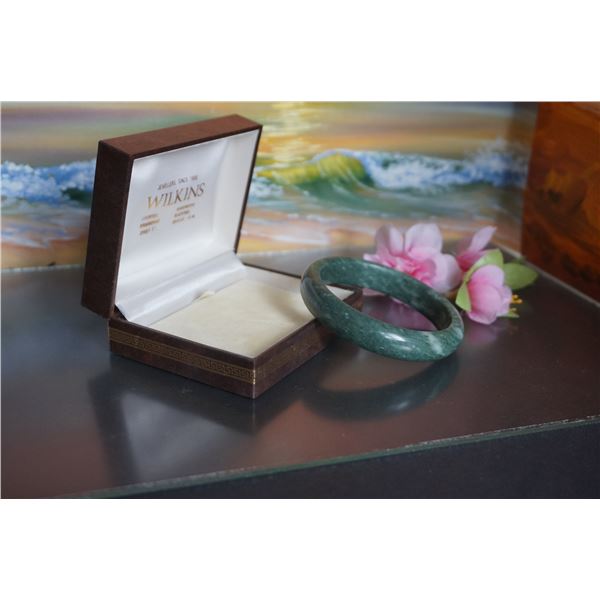 Natural Emerald Oil Cyan Jade Bracelet Original Cuff Bracelet For Women