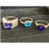 Image 2 : 3 STERLING SILVER RINGS ALL SIZE, 10