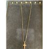 Image 1 : 10K GOLD CROSS ON CHAIN