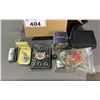 Image 2 : BOX OF ASSORTED ITEMS INCLUDING; HARLEY DAVIDSON WALLET, ANTIQUE BINOCULARS, JEWELRY & MORE