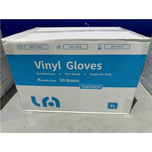 CASE OF EXTRA LARGE VINYL GLOVES