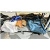 Image 3 : SHELF OF ASSORTED ITEMS INCLUDING; BASEBALL GLOVES, BAGS & STREET HOCKEY GOALIE GLOVE