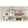 Image 2 : 5 PIECES OF ASSORTED MINIATURE PORCELAIN FURNITURE