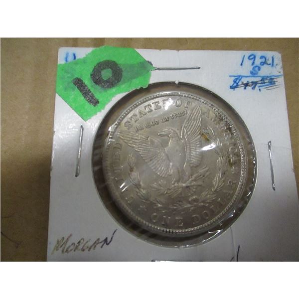 1921 "S" USA MORGAN SILVER DOLLAR