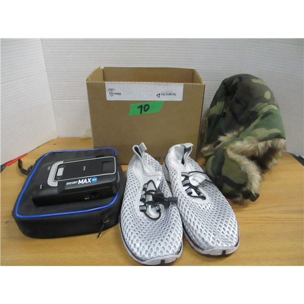 FREIGHT DAMAGE (AS IS):  HAT, WATER SHOES, KIT, ETC