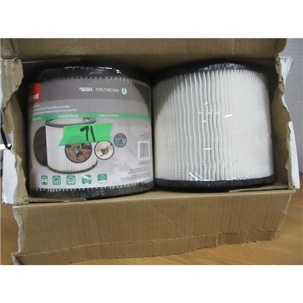 FREIGHT DAMAGE (AS IS):  2 SHOP VACUUM FILTERS