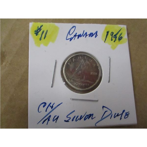 1956 CH/AU CANADA SILVER DIME