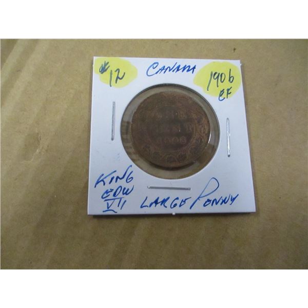 1906 EF KING EDWARD VII LARGE PENNY