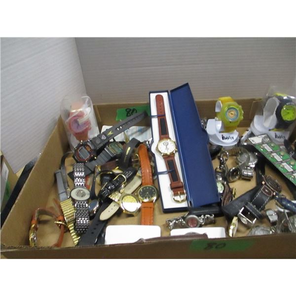 FREIGHT DAMAGE (AS IS):  FLAT C/W WATCHES, ETC