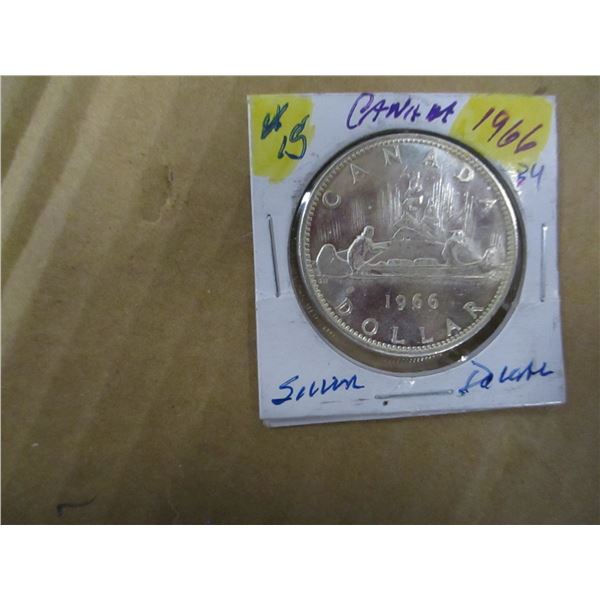 1966 BU CANADA SILVER DOLLAR