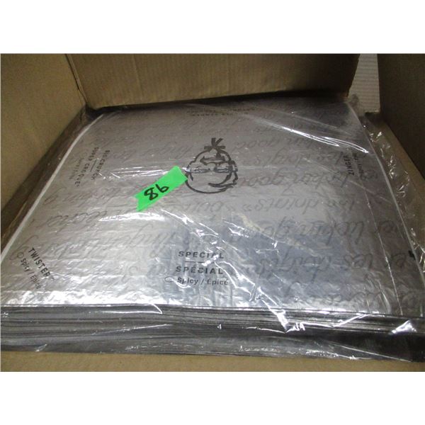 FREIGHT DAMAGE (AS IS):  FOIL WRAP SHEETS (14" X 14") - BOX