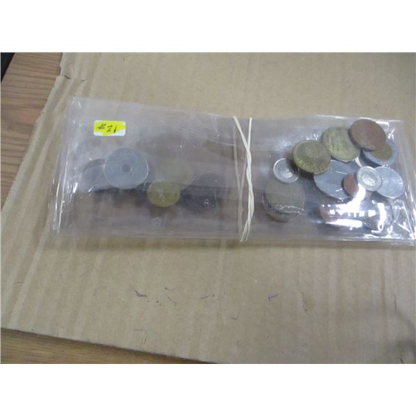 WORLD STOCK SHEET OF OVER 20 COLLECTABLE COINS