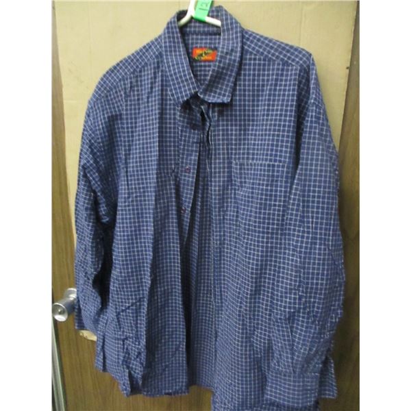 LIKE NEW:  MEN'S CHECKERED LONG SLEEVE SHIRT (SIZE XXL)