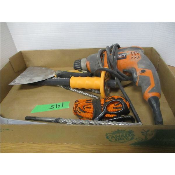 FREIGHT DAMAGE (AS IS):  RIGID DRILL (RUNNING), BITS, ETC