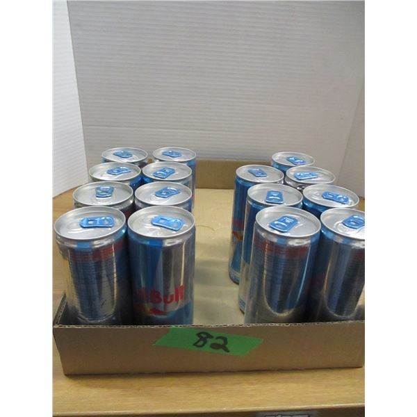 FREIGHT DAMAGE (AS IS):  FLAT C/W APPROX 15 CANS OF RED BULL ENERGY DRINK