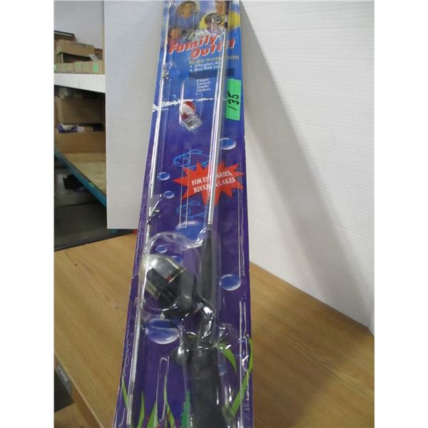 FREIGHT DAMAGE (AS IS):  FISHING ROD, REEL & BOBBER