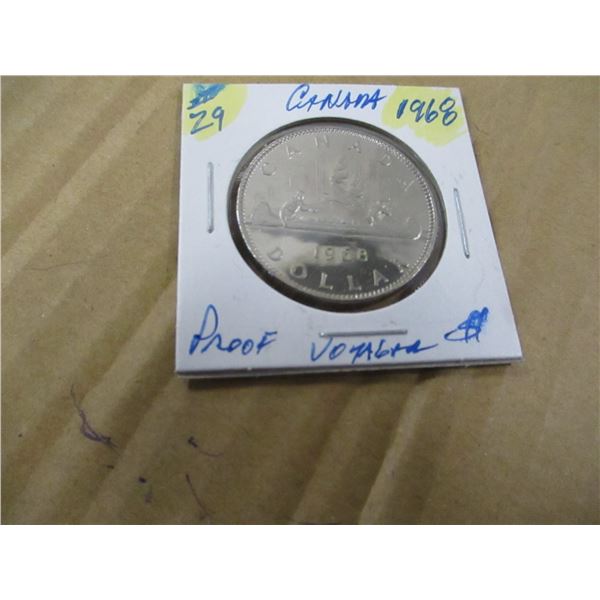 1968 PROOF CANADA VOYAGER DOLLAR