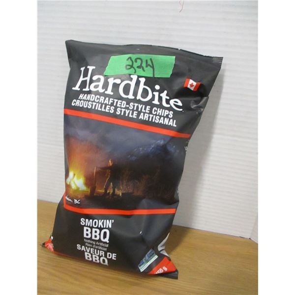 SHELF PULLS (AS IS):  HARDBITE BBQ CHIPS (150G) - BAG
