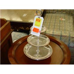 Silver 3 Tier Serving Tray