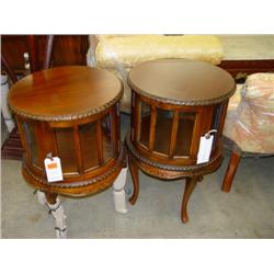 (2) Round Tea Cabinets