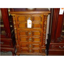 Flower Carved Filing Cabinet 3 Drawer