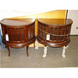 Pine Crust 1/2 Round Tea Cabinet Set/2