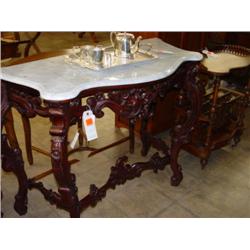 Flower Eden Console Table w/Marble Top