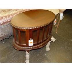 Piecrust Oval Tea Cabinet Set/2