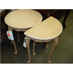 Louis Round & 1/2 Rd. table - unstained 2 pcs