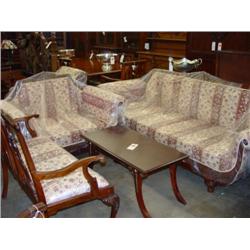 Chippendale Generous Sofa Setii/2 & State Shell 2 Seater Bench set