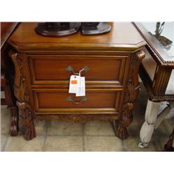 Chippendale Baroque Bed Side Table 2-dr