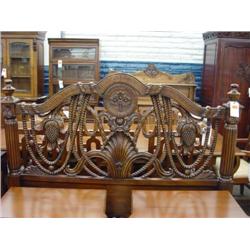 Rope & Rose Carved Bed-King