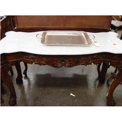 Royal Chippendale Bow Console w/Marble Top