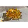 Image 2 : MURANO AMBER & GOLD GLASS PIECES, 1 CHIPPED DAMAGE