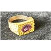 Image 1 : GOLD PURPLE SAPPHIRE 14K RING, SIZE 11, 5.0GRAMS