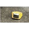 Image 2 : GOLD BLACK STONE 10K RING, SIZE 9.5, 12GRAMS