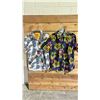 Image 2 : 2- SUGAR T-SHIRT BUTTON DRESS SHIRTS, AND 1-SHIRT AND SHORT SET SIZE MEDIUM