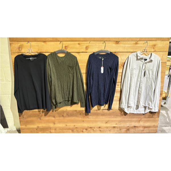 4- NTH DEGREE, AND GRAYERS, LONG SLEEVE SHIRTS SIZE XX-LARGE