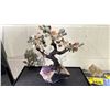 Image 2 : CHAKRA BONSAI TREE ON AMETHYST BASE (BRAZIL) APPROX 10" RETAIL $1800