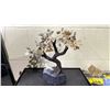 Image 2 : CHAKRA BONSAI TREE ON AMETHYST BASE (BRAZIL) APPROX 10" RETAIL $1800