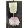 Image 2 : AMETHYST CANDLE HOLDER RETAIL $400